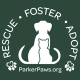 Parker Paws Logo Rescue Foster Adopt - Adult Unisex T-Shirt