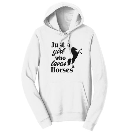 Just A Girl Who Loves Horses Silhouette - Adult Unisex Hoodie Sweatshirt