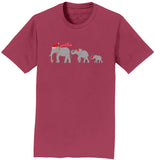 Christmas Elephant Family - Adult Unisex T-Shirt