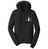 Parker Paws Logo Rescue Foster Adopt Left Chest - Adult Unisex Full-Zip Hoodie Sweatshirt