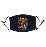 Wiggly Lines Elephant - Adult Adjustable Face Mask