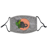 Elephant and Sun Illustration Adjustable Face Mask | International Elephant Foundation