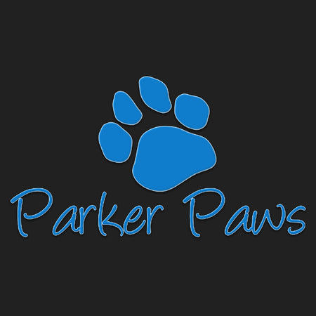 Parker Paws Blue Paw Print Logo - Women's V-Neck T-Shirt