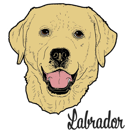 Yellow Labrador Headshot - Women's V-Neck Long Sleeve T-Shirt