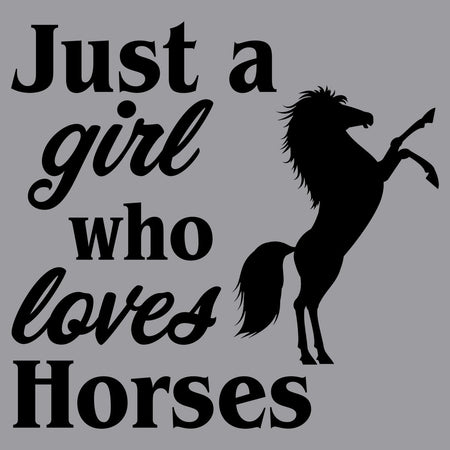 Just A Girl Who Loves Horses Silhouette - Adult Unisex Crewneck Sweatshirt