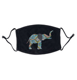 Elephant Mosaic Adjustable Face Mask | International Elephant Foundation