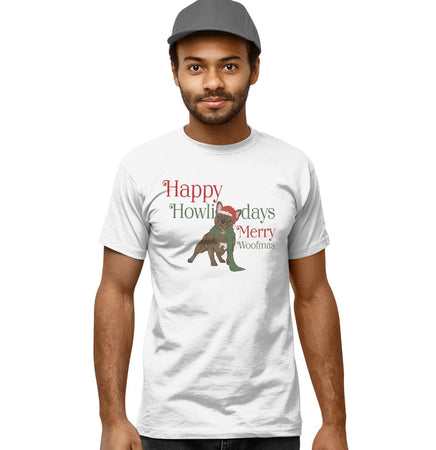Merry Woofmas Frenchie - Adult Unisex T-Shirt