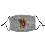 Wiggly Lines Elephant - Adult Adjustable Face Mask