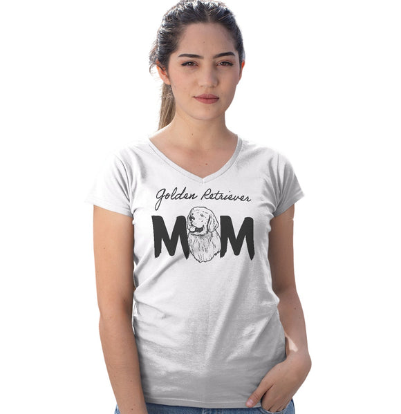 Golden Retriever Breed Mom - Women's V-Neck T-Shirt