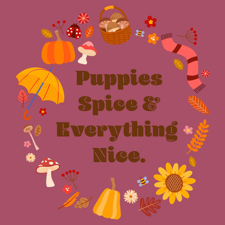 Puppies Spice Everything Nice Fall Wreath - Adult Unisex Hoodie Sweatshirt