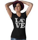 GRRR Big Love Logo - Women's V-Neck T-Shirt