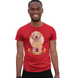 Gold Ribbon 25 Years Puppy - Adult Unisex T-Shirt