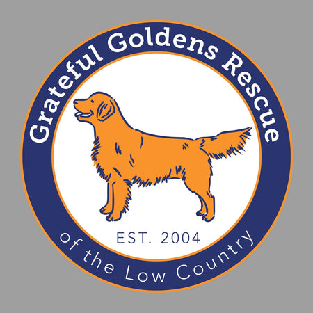 Grateful Golden Rescue Logo Left Chest - Adult Tri-Blend T-Shirt
