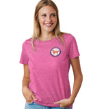 Grateful Golden Rescue Logo Left Chest - Women's Tri-Blend T-Shirt
