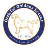 Grateful Golden Rescue Outline Left Chest Logo - Women's Tri-Blend T-Shirt