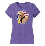 Mayor Max USA Flag Circle - Women's Tri-Blend T-Shirt