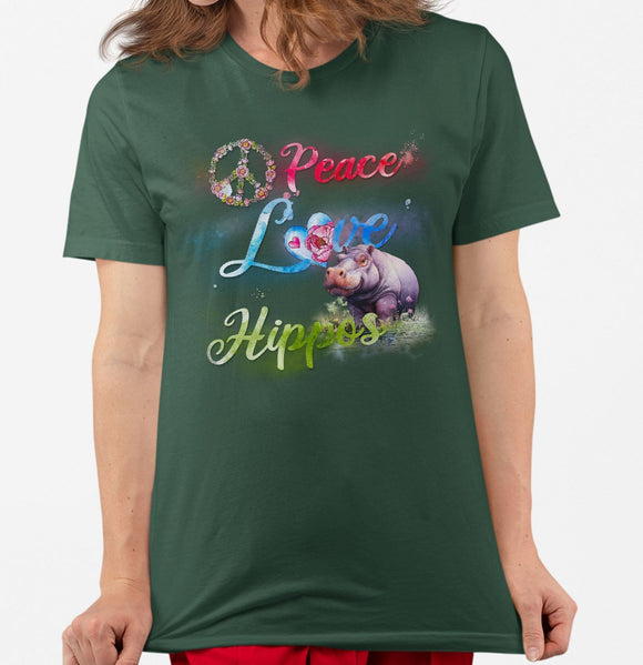 Waterbase Peace Love Horses - Adult Unisex T-Shirt
