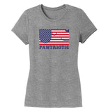 Pawtriotic Flag Dog - Women's Tri-Blend T-Shirt