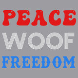 Peace Woof Freedom - Adult Tri-Blend T-Shirt