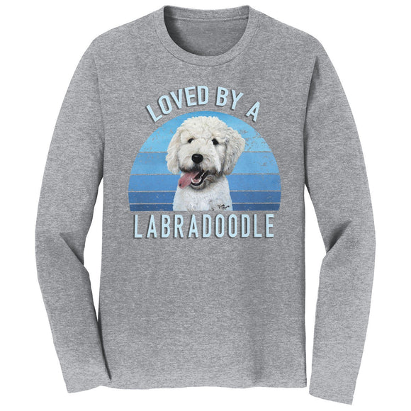 Parker Paws Store - Loved By A Labradoodle - Adult Unisex Long Sleeve T-Shirt