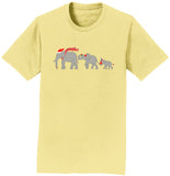 Christmas Elephant Family - Adult Unisex T-Shirt
