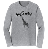 Got Leaves - Giraffe - Adult Unisex Long Sleeve T-Shirt