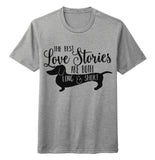 Dachshund Love Stories - Adult Tri-Blend T-Shirt