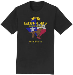DFWLRRC - DFW LRRC Texas Flag Chocolate Lab Logo - Adult Unisex T-Shirt