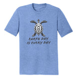 Earth Day is Every Day - Sea Turtle - Adult Tri-Blend T-Shirt