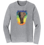 Elephant Rainbow - Adult Unisex Long Sleeve T-Shirt