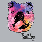 Colorful Bulldog Headshot - Adult Unisex Long Sleeve T-Shirt