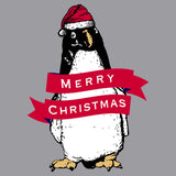 Merry Christmas Penguin - Adult Unisex Long Sleeve T-Shirt