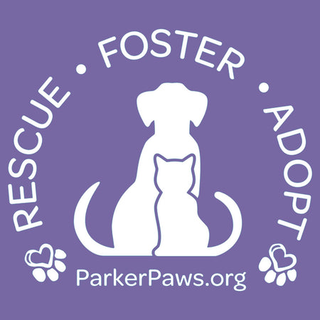 Parker Paws Logo Rescue Foster Adopt - Women's Tri-Blend T-Shirt