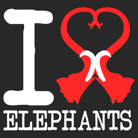 I Heart Elephants - Adult Unisex T-Shirt
