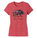 Bear Flag Overlay - Women's Tri-Blend T-Shirt