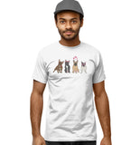 Frenchie Love Line Up - Adult Unisex T-Shirt