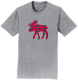 Plaid Moose - Adult Unisex T-Shirt