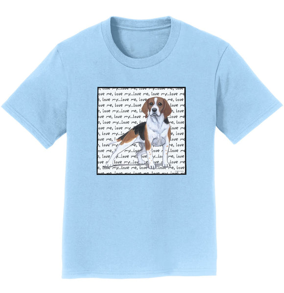 Beagle Love Text - Kids' Unisex T-Shirt