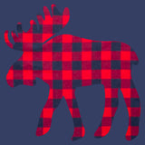 Plaid Moose - Adult Unisex Long Sleeve T-Shirt