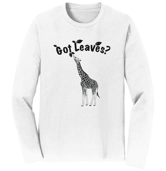 Giraffe Got Leaves Long Sleeve Tee Shirt | NEW Zoo & Adventure Park