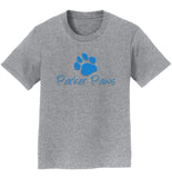 Parker Paws Blue Paw Print Logo - Kids' Unisex T-Shirt