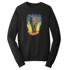 Elephant Rainbow - Crewneck Sweatshirt | International Elephant Foundation