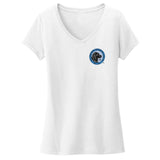 LRC Logo - Left Chest Blue - Women's V-Neck T-Shirt