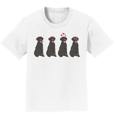 Black Lab Love Line Up - Kids' Unisex T-Shirt