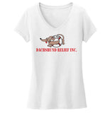 So Cal Dachshund Relief Logo - Women's V-Neck T-Shirt