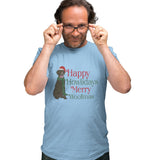 Merry Woofmas Chocolate Lab - Adult Unisex T-Shirt