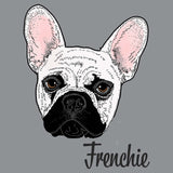 White Frenchie Headshot - Adult Unisex Long Sleeve T-Shirt