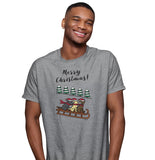 Three Labs on a Sleigh - Adult Unisex T-Shirt