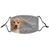 Yellow Lab Kiss - Adult Adjustable Face Mask