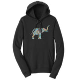 Elephant Mosaic - Adult Unisex Hoodie Sweatshirt